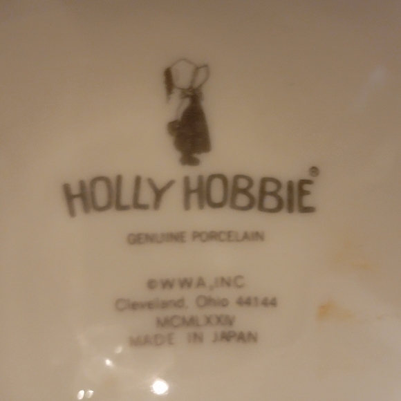 HOLLY HOBBIE® ♡ 1970's Mint Condition Genuine Porcelain Miniature Oil Lamp - Picture 13 of 13